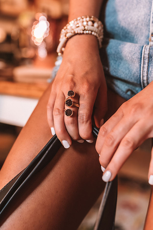 The Delta Druzy Ring in Royal Plum Image - 2