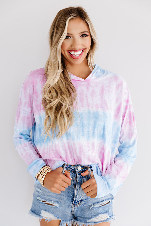 Only Smiles Tie Dye Hoodie Image - 4
