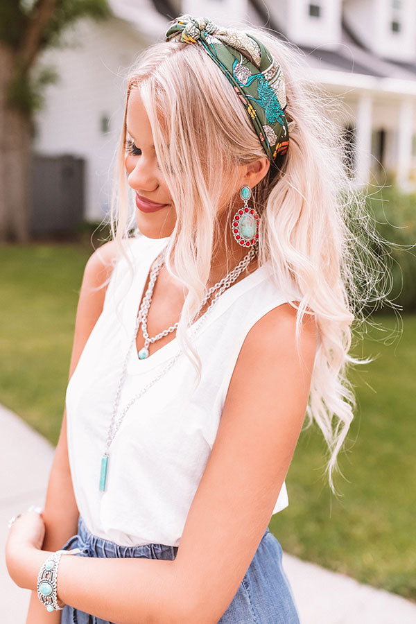 Giving Grace Floral Scarf In Olive Image - 1