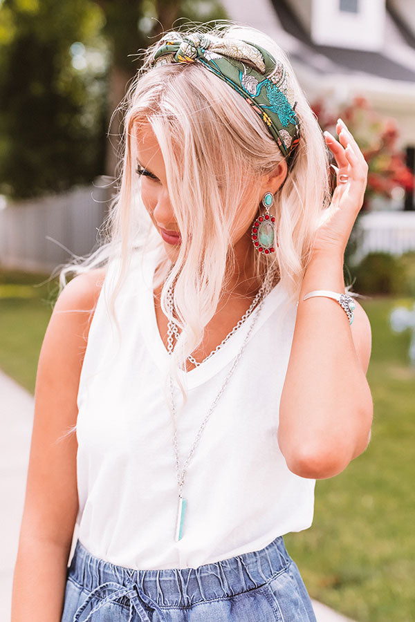 Giving Grace Floral Scarf In Olive Image - 2