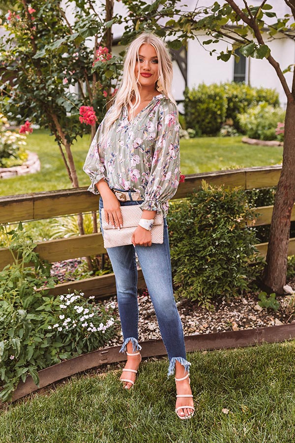 Get To Work Floral Top Image - 4