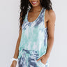 Go Getter Tie Dye Shift Tank In Aqua Image - 1