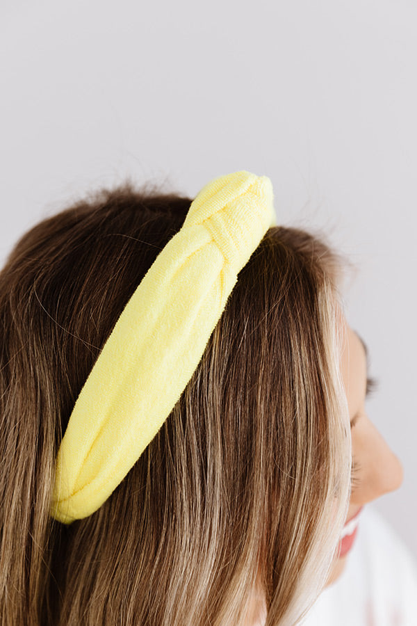 Knot Your Type Headband In Yellow Image - 1