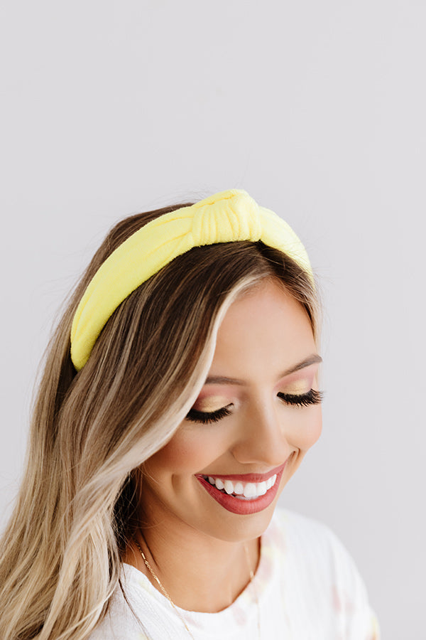 Knot Your Type Headband In Yellow Image - 1