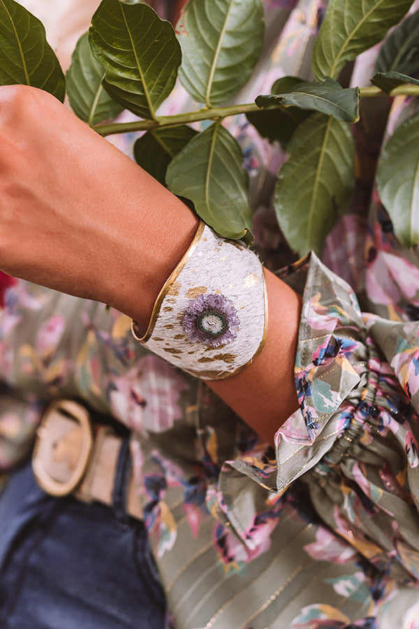 The Mahala Short Leather Cuff Image - 2