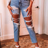 The Edie High Waist Distressed Jean Image - 1