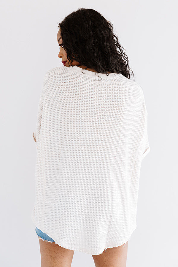 From This Moment On Waffle Knit Shift Top Image - 5