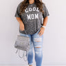 Cool Mom Leopard Shift Top In Charcoal Curves Image - 1