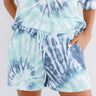 Go Getter Tie Dye Shorts In Aqua Image - 1
