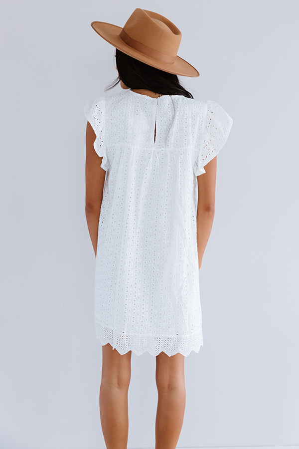 Belize It Or Not Eyelet Dress In White Image - 5