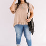 S'more Kisses Shift Top In Khaki Curves Image - 1