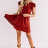 Uptown Estate Eyelet Dress in Rust Image - 1