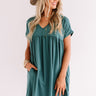 Holding Hands Babydoll Dress In Hunter Green Image - 1