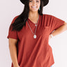 Vineyard Wishes Shift Top In Dark Rust   Curves Image - 1