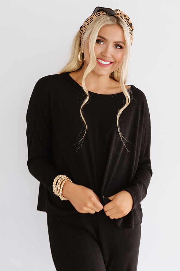 Kissing By Candlelight Shift Top In Black