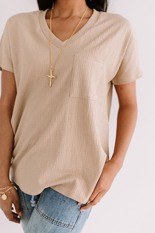 Vineyard Wishes Shift Top In Khaki Image - 3