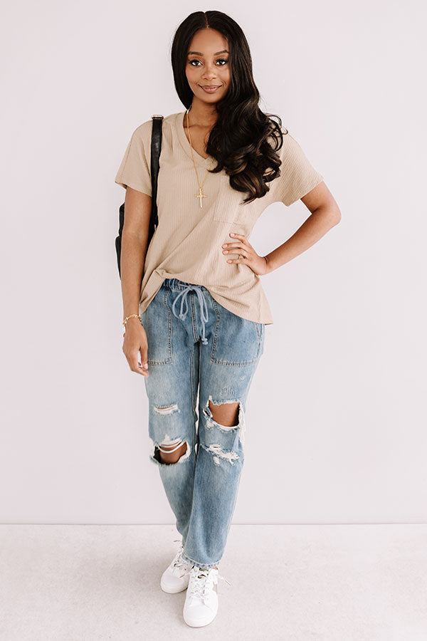 Vineyard Wishes Shift Top In Khaki Image - 1