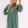 Backroad Bonfire Shift Dress In Hunter Green Image - 1