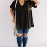 Downtown Brooklyn Babydoll Top In Black Curves Image - 1
