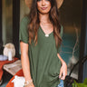 Coastal Chic Shift Tee In Olive Image - 1