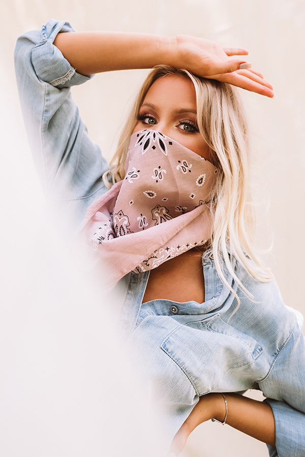 Shady Grove Paisley Bandana In Blush Image - 4