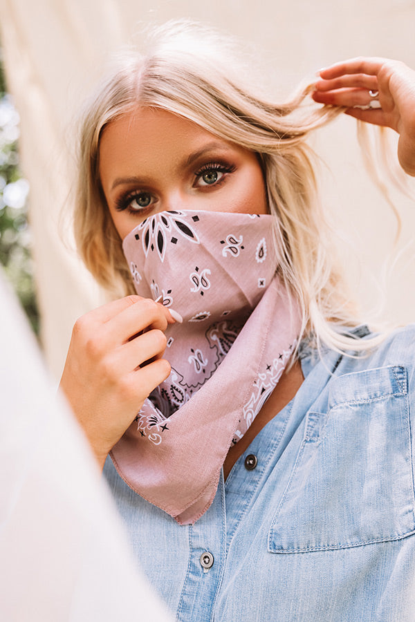 Shady Grove Paisley Bandana In Blush Image - 5