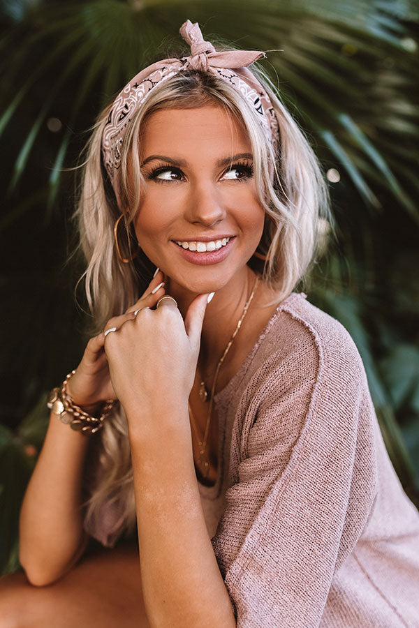 Shady Grove Paisley Bandana In Blush Image - 1