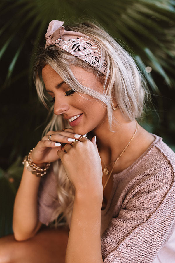 Shady Grove Paisley Bandana In Blush Image - 2