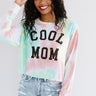 Cool Mom Tie Dye Crop Sweatshirt In Pink Image - 1
