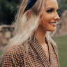 The Good Years Velvet Headband In Navy Image - 1
