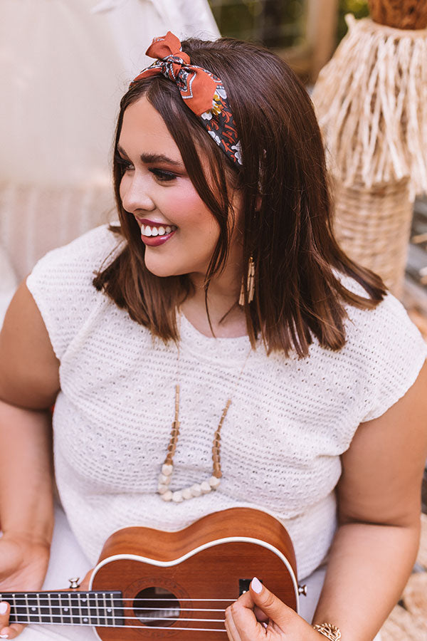 From This Moment On Floral Scarf Image - 1