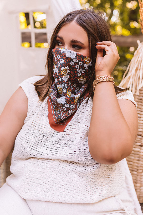 From This Moment On Floral Scarf Image - 5