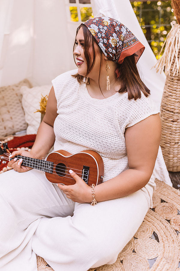 From This Moment On Floral Scarf Image - 4