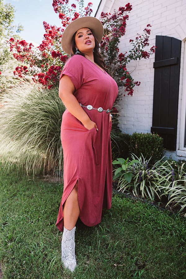 Just My Type T-Shirt Maxi In Aurora Red  Curves Image - 1