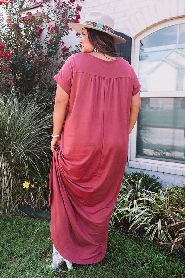 Just My Type T-Shirt Maxi In Aurora Red  Curves Image - 1