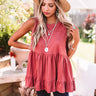 Bleecker Street Babe Babydoll Top In Aurora Red Image - 1