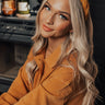 The Good Years Velvet Headband In Mustard Image - 1