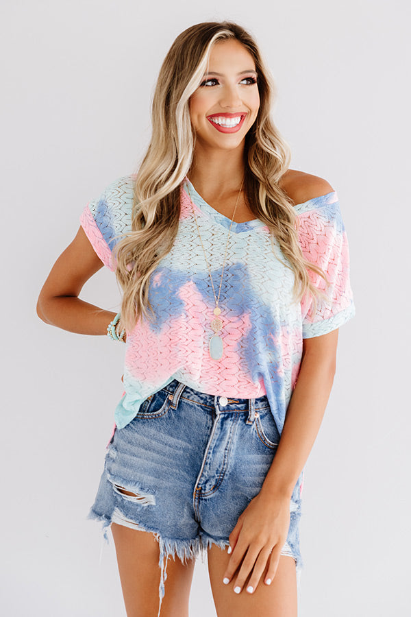 Chasing Fireflies Tie Dye Top In Blue Image - 1