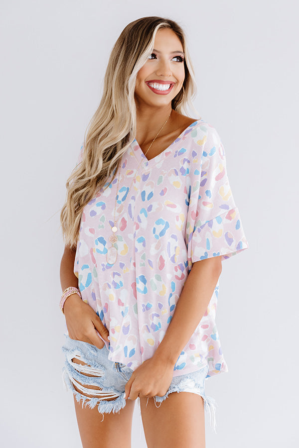 Lounging In Lake Tahoe Leopard Top Image - 3