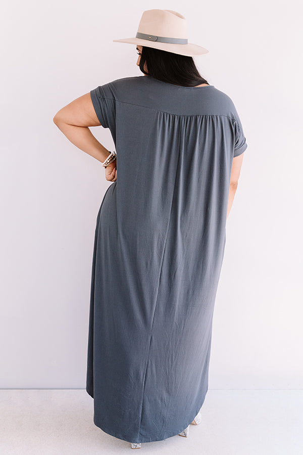 Just My Type T-Shirt Maxi In Slate Curves Image - 1