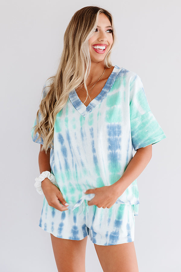 Rest And Relaxation Tie Dye Shift Tee In Ocean Wave Image - 3