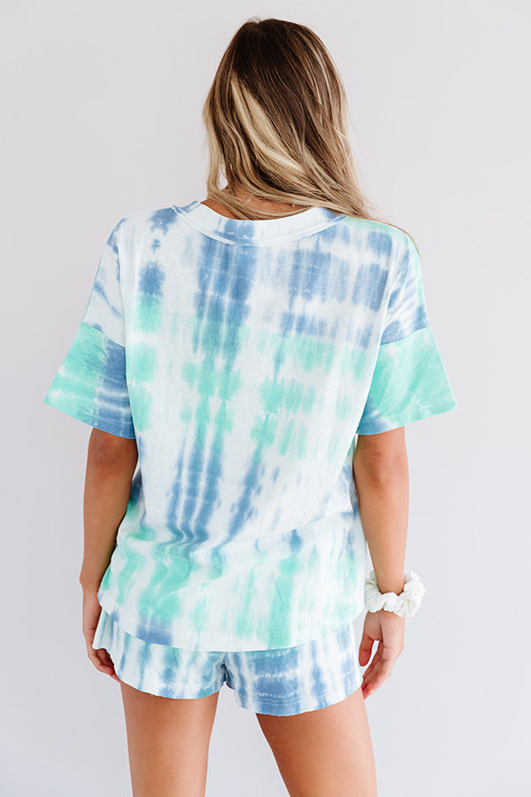 Rest And Relaxation Tie Dye Shift Tee In Ocean Wave Image - 5