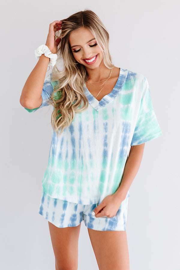 Rest And Relaxation Tie Dye Shift Tee In Ocean Wave Image - 4