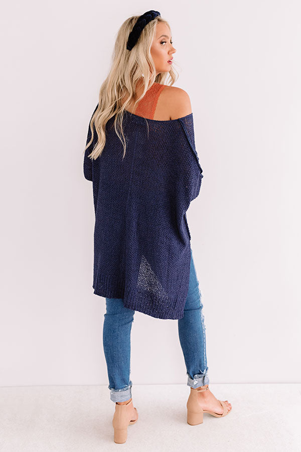Colorado Woods Knit Sweater In Navy Image - 1