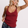 Fire Light Flirt Tank In Wine Image - 1