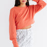 Feeling Zen Crop Sweatshirt In Tangerine Image - 1