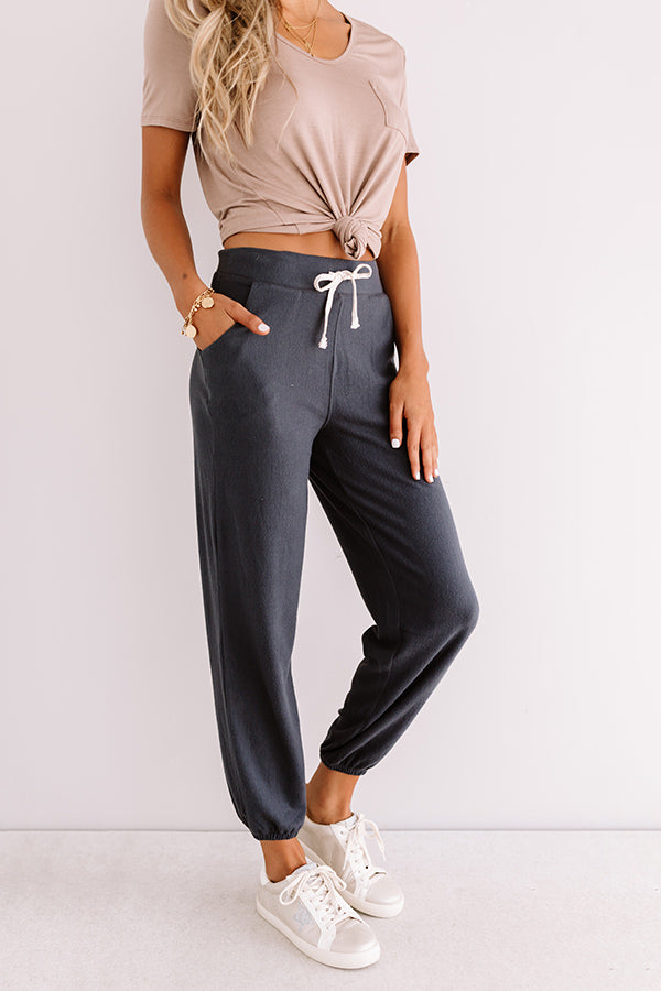 You Know The Drill Joggers In Charcoal Image - 4