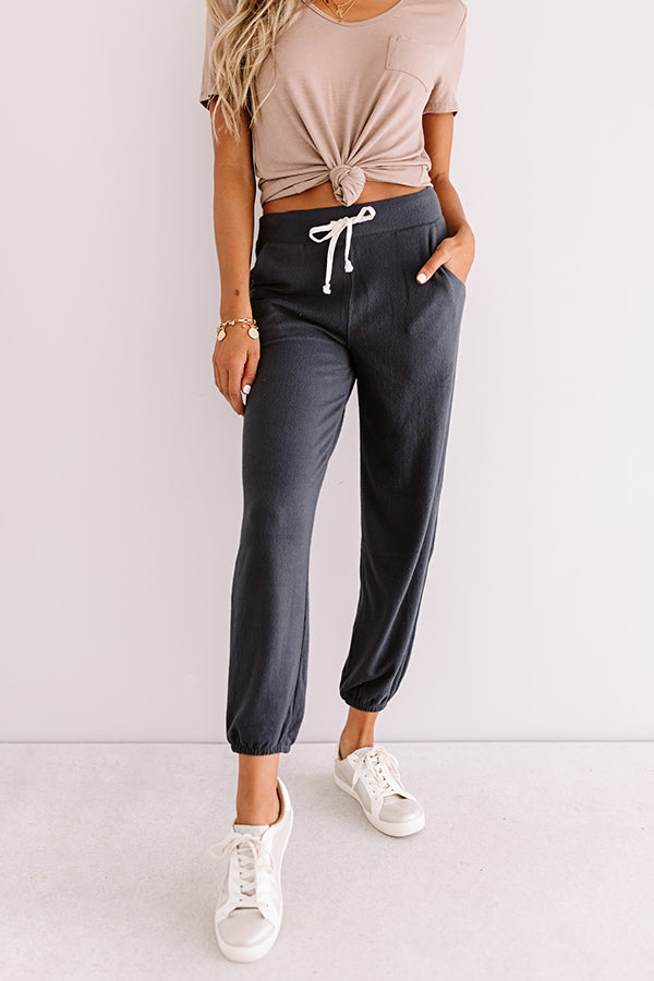 You Know The Drill Joggers In Charcoal Image - 2