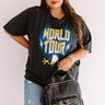 World Tour Distressed Boyfriend Tee In Black Curves Image - 1