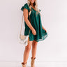 Fall Highlight Babydoll Dress In Hunter Green Image - 1